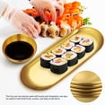 thumbnail image 4 of 6 uds cuencos de acero inoxidable para salsa, platos pequeños para salsa de soja, cuencos para condimentos de Sushi con 2 uds de bandejas decorativas, 4 of 4