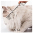 thumbnail image 5 of 2/1PCS Dog Grooming Comb Pet Dog Combs With Rounded Ends Stainless Steel Teeth Cat Comb For Knots Mats & Loose Hair Removal Dematting Tool For Small Medium & Large Pets, 5 of 5