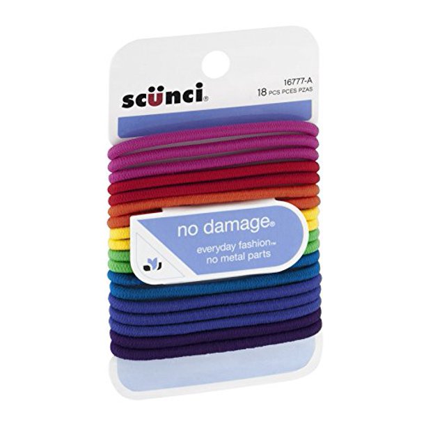 No Damage Elastic Hair Bands, MultiColored (Pack of 6)