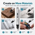 thumbnail image 4 of Wiher Electric Engraving Pen with 37 Bits, USB Rechargeable Cordless Etching Engraving Tool, Portable DIY Rotary Engraver for Jewelry Wood Glass Stone Carving(Gray), 4 of 7