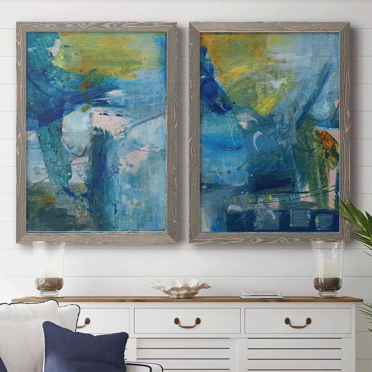 Spring Winds III - Premium Framed Canvas 2 Piece Set - Ready to Hang
