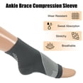 thumbnail image 5 of Unique Bargains 1 Pair Ankle Support Braces Adjustable Breathable Ankle Wrap Brace for Sports Running Gray Size XL, 5 of 6