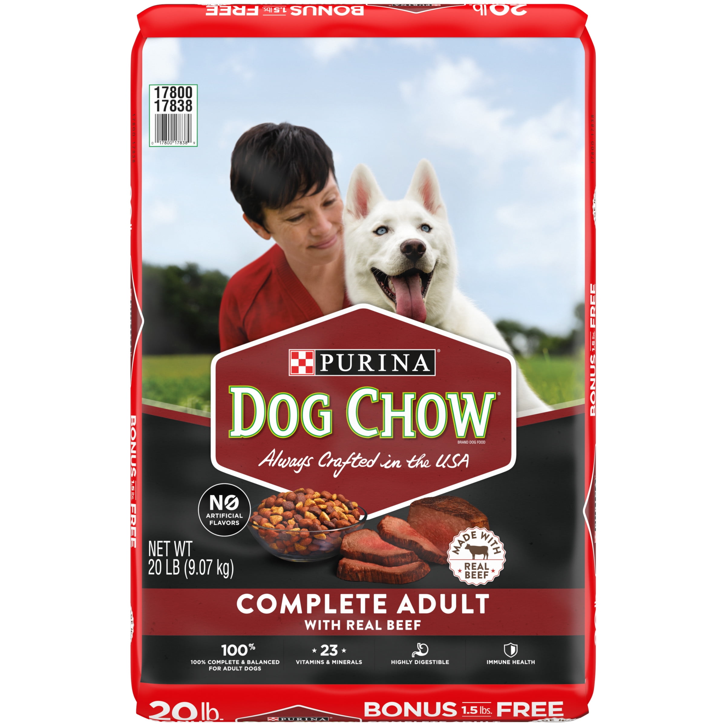 Colaborar con Casarse El actual Purina Dog Chow Dry Dog Food, Complete Adult With Real Beef, 20 lb. Bag -  Walmart.com