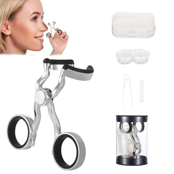 Contact Lens Applicator Tool, Color Contact Lenses Wearing Aids for Easier Apply Remove, Contact Removal Tool, Contact Tool Remover and Inserter Eyelid Clamp Contact Lens Case for Travel (Black)