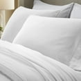 thumbnail image 4 of Superior Chloe 100% Cotton Percale Linen Texture Bed Sheet Set, King, White, 4 of 12