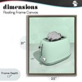 thumbnail image 4 of Stupell Industries Contemporary Disco Toaster Over Green Brown Floating Frame Canvas Art, 25 x 31, by LISH Creative, 4 of 8