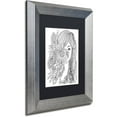 thumbnail image 2 of Trademark Fine Art "Flower Girls 2" Canvas Art by KCDoodleArt Black Matte, Silver Frame, 2 of 4