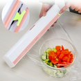 thumbnail image 2 of Lilixerw Household Reusable Food Plastic Wrap Dispenser Kitchen Gadgets,Food Wrap Dispenser with Slide Cutter,BPA Free, 2 of 9