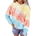 thumbnail image 4 of Hoodies Woman Clearance, Women Plus Size Tie-Dye Printed Gradient Pullover Long Sleeve Sweatshirt Top, 4 of 8