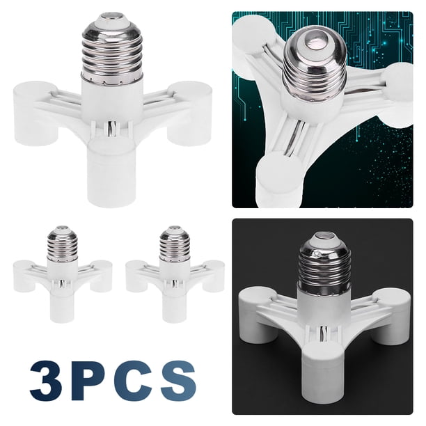 JShteea 3 Uds E27 A 3E14 Adaptador Enchufe Bombilla Tornillo Divisor Soporte Lámpara Inducción