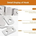 thumbnail image 5 of Flush Mount Picture Hanging Hooks Stainless Steel Photo Frame Bracket Heavy Duty Wall Hanger For Large Art Mirrors Furniture Headboard Connector(Large Size), 5 of 9
