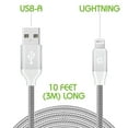 thumbnail image 4 of Cellet Heavy-Duty Nylon Braided Lightning Cable – 10FT (Apple MFi Certified) Compatible with iPhone / iPad / AirPods / iPod, 4 of 8