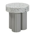 thumbnail image 2 of Pemberly Row Table d'Appoint Ronde en Pierre pour Intérieur / Extérieur, Gris, 2 of 6
