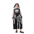 thumbnail image 6 of LIIPEE Girls Halloween Costumes Kids Witch Bride Skeleton Party Fancy Dress Up Clothes 2 Piece,8-11 Years, 6 of 9
