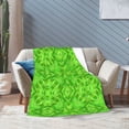thumbnail image 4 of Green Kaleidoscope Mosaic Throw Blanket, Super Soft Anti-Pilling Flannel Blankets, 50"x40", 4 of 8