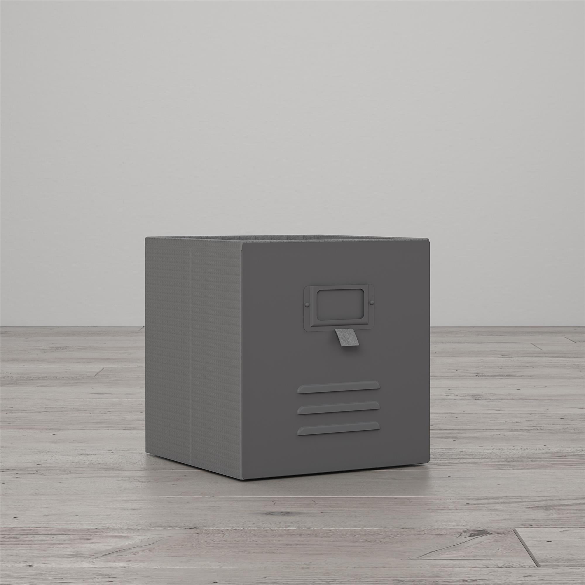 Little Seeds Nova Metal Locker Storage Bins 3 Pack Graphite Grey