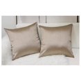 thumbnail image 3 of 26x26 Inches Faux Silk Square European Shams, Zipper Closure, Sand (Set of 2), 3 of 7