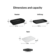 Granite Ware 8.11 in x 5.06 in Nonstick Enameled Steel Rectangle Roasting Pan & Rack Set of 3