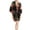 Black, variant on Women's Short Bathrobe Bride Kimono Robe Floral Lightweight Soft Summer Satin Luxury Sleepwear Coral Small-X-Large