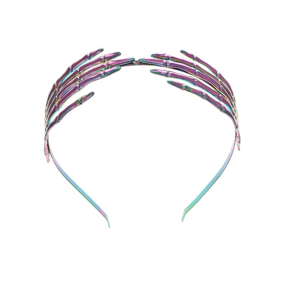 Way To Celebrate Halloween Women's Iridescent Skeleton Hands Headband