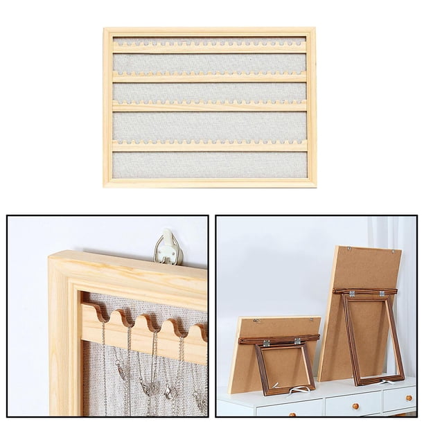 Organizador de colgante-Soporte de collar pendiente de accesorio de almacenamiento de joyas soporte de exhibición para mujeres 40x30cm 4 capas Salvador organizador de joyas