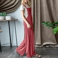 thumbnail image 5 of Fashion Plus Size Jumpsuits for Women with Sleeves Summer Solid Color Sleeveless Pockets Jumpsuit Full Length Pants Overalls Clearance Under 5$!, 5 of 6