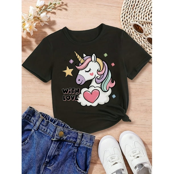 Back To School Funny unicorn Hurry up and Snap it up! Summer Printed T-Shirts For Boys and Girls, Machine Washable and Super ConvenientMachine Washable Regular Fit, everyday Tee Round Neck Tee