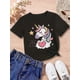 thumbnail image 1 of Back To School Funny unicorn Hurry up and Snap it up! Summer Printed T-Shirts For Boys and Girls, Machine Washable and Super ConvenientMachine Washable Regular Fit, everyday Tee Round Neck Tee, 1 of 7