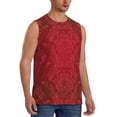 thumbnail image 2 of Gaeub Vintage Burgundy Men's Sleeveless Muscle Shirts Workout Tank Tops, Odor Protection and Comfortable - Large, 2 of 8