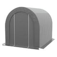 thumbnail image 2 of Topcobe Galvanized Metal 6' x 8' Outdoor Storage Tent, Heavy Duty and Waterproof Portable Shed, for Bike, Motorcycle, Tools, Sheds & Outdoor Storage Clearance, Garden Sheds & Outdoor Storage, 2 of 11