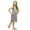 Grey, variant on Girls' 1920s Flapper Fringe Dress, Kids Sequin Latin Dance with Feather Headband, Roaring 20s Themed Party Outfit, Halloween Tango Ballroom Performance Dress, 7 Colors, Ages 4-12 Years