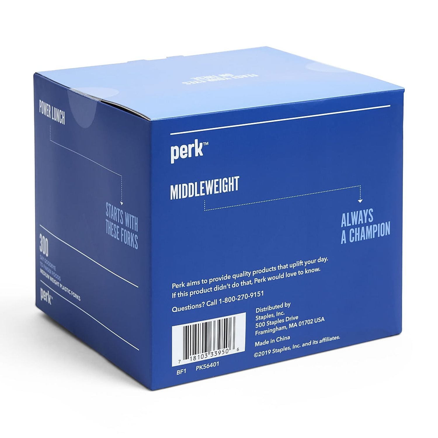 Perk Plastic Fork Medium-Weight White PK56401