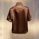 thumbnail image 5 of TaTaai Women's Summer Solid Round Neck Short Sleeve Top, Pearl Embellished Casual Professional Style, Lightweight Soft for Office Daily Wear Gift, 5 of 5