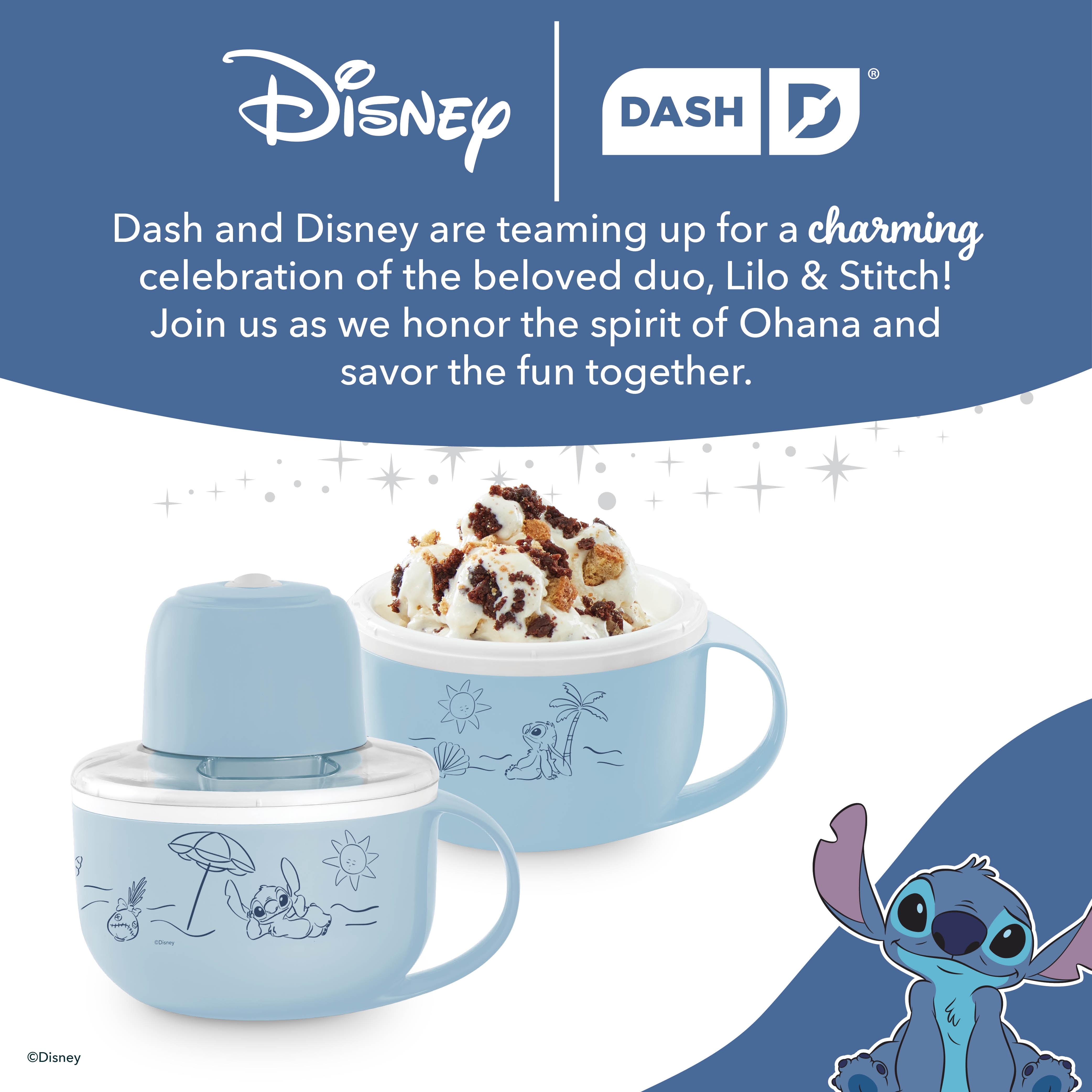Disney | Dash Stitch My Mug Ice Cream Maker Bundle