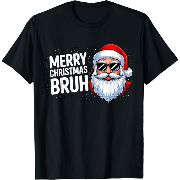Merry Christmas Bruh Meme Funny Saying for Brother Boys - Camiseta para hombre