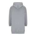 thumbnail image 3 of Hvyesh Long Hoodie for Women Oversized Long Tunic Sweatshirts Casual Fleece Hooded Jacket Winter Coats Outerwear with Pockets, 3 of 5