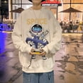 thumbnail image 4 of Sudadera con capucha y cuello redondo con estampado de astronauta espacial de anime para hombre, moda de otoño, estilo hip hop, ropa de calle de gran tamaño Y2K, 4 of 5