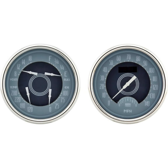 Omega Kustom Avant Quad Gauge and Speedometer/Tach Combo, 4-3/8
