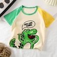 thumbnail image 2 of KPOPLK Cotton Baby Boys T-Shirts Short Sleeve Shirt for 6 9 12 Months 2t 3t 4t Summer Crew Neck Graphic Print Tops for Boy Toddlers(2-3 Years,Dark Blue), 2 of 5