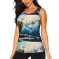 thumbnail image 1 of Fotbe Iceberg Bald Eagle Blusas Sin Mangas para Mujer – Estilo Casual, Corte Suelto, Slim-Fit, Cuello Redondo Deportivo, Tops de Verano para Gimnasio y Yoga-X-Large, 1 of 7