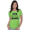 thumbnail image 2 of Fur Mama Cute Pet Owner Cat Dog Mom Womens Slim Fit Graphic Tee Brisco Brands M, 2 of 3