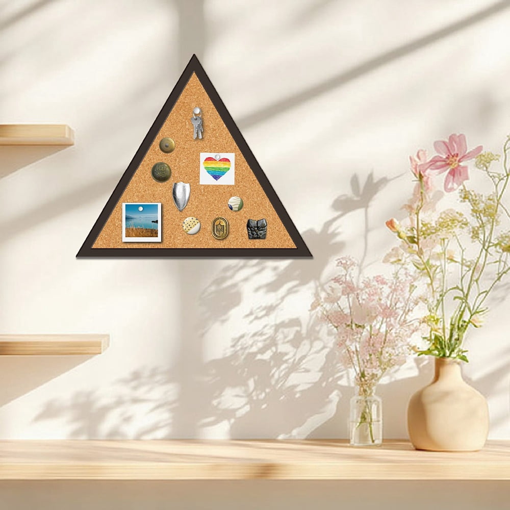 Cork Bulletin Board Saddle Brown Triangle 250x215mm