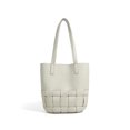thumbnail image 2 of Genuine Cowhide Women Tote Bag, Woven Bucket Shoulder Bag, Removable Inner Pouch, 2 of 8