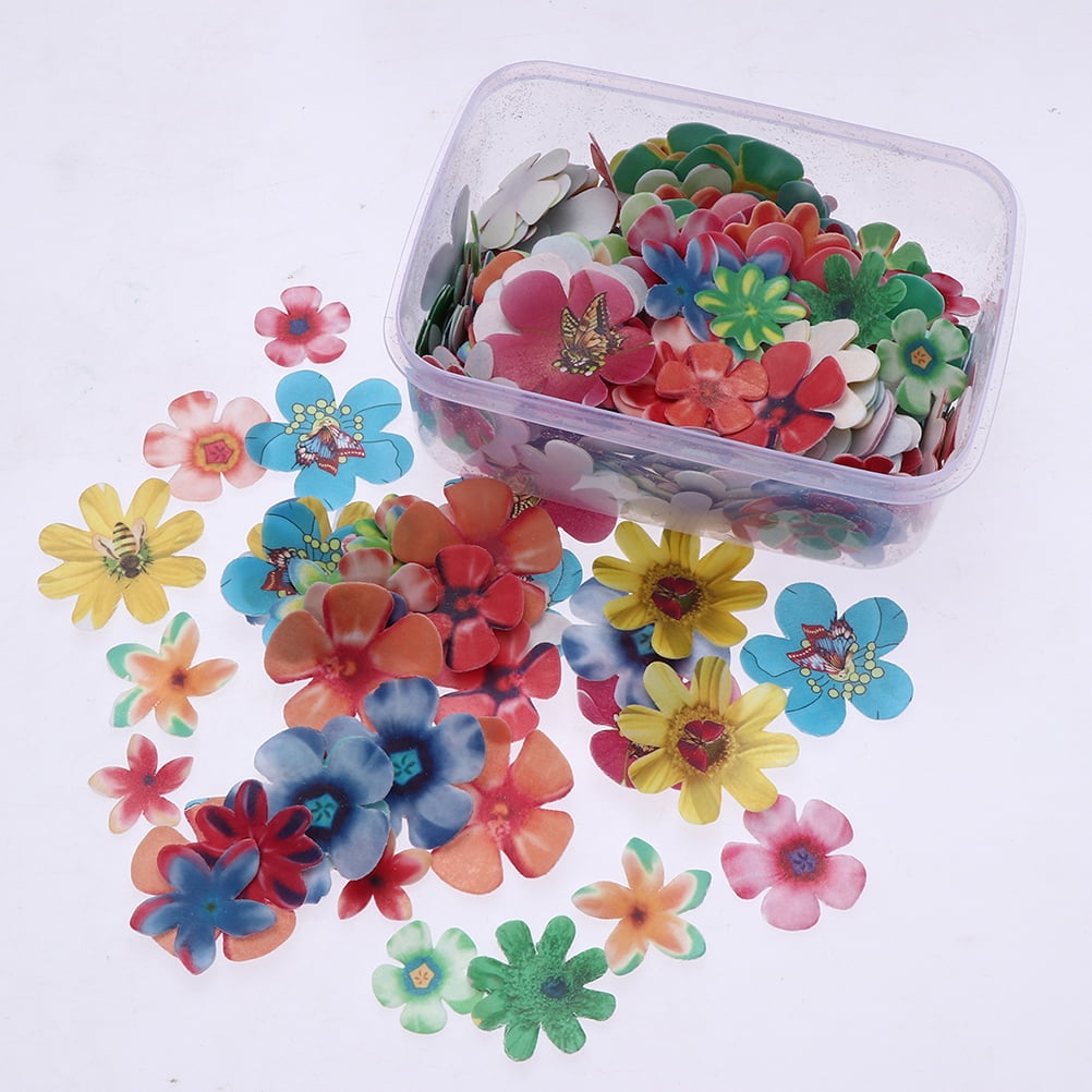 360pcs Edible Flowers Cupcake Topper Wedding Cake Birthday Party Food Decoration 