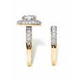 thumbnail image 2 of PalmBeach Jewelry Round Cubic Zirconia 2-Piece Halo Bridal Ring Set 3.16 TCW in Solid 10k Yellow or White Gold, 2 of 5