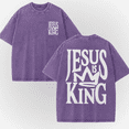 thumbnail image 4 of Jesus Is King Shirt Oversized Vintage Christian Graphic Tee for Men Women, Faith Inspired Religious Bible Quote T-Shirt, Unisex Streetwear Casual Cotton Top, 4 of 6