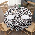 thumbnail image 3 of Pink Leopard Butterfly Pattern Round Tablecloth 60"x60",Wrinkle Wipeable Table Cloth for Kitchen Dining Room Picnic Patio Party, 3 of 6