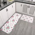 thumbnail image 2 of Pioneer Flower Floral Print Pattern Kitchen Rugs Sets Of 2, Anti Fatigue Non Slip Washable Floor Mats for Kitchen Sink Laundry, 17X30 Inch + 17X47 Inch, 2 of 6