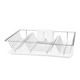thumbnail image 3 of Kitchen Details 4685-WHITE Chrome Dish Rack with Tray, White - 3 Piece, 3 of 3