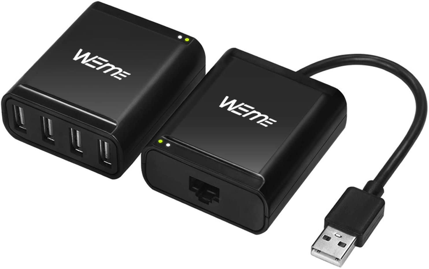 WEme USB Extender, 4Port USB 2.0 Extender Hub Over Cat5